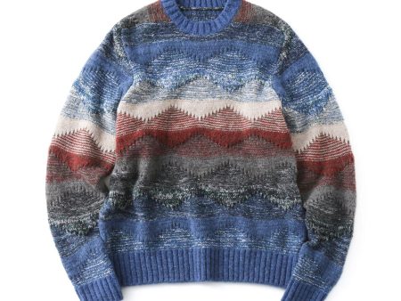 Abstract Crewneck Knit Online Hot Sale