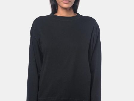 Wide Sweatshirt in Black Online Hot Sale