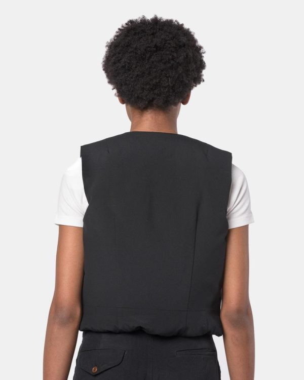 Puff Vest in Black Online now