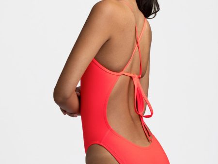 Dayna Swim Onesie - Lava Hot on Sale