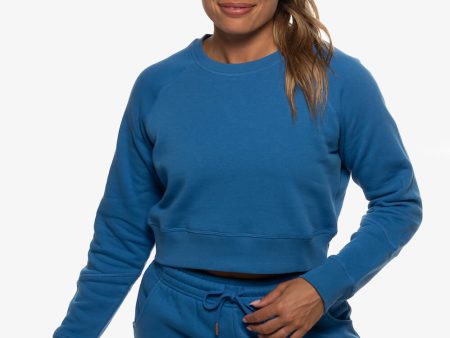 Brynn Cropped Fleece Crewneck - Azul Online