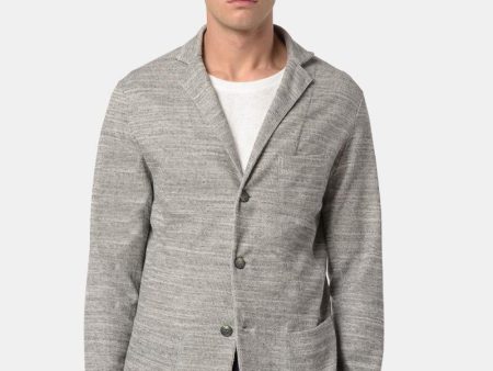 Nicola Knit Blazer in Light Grey For Sale