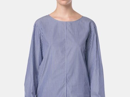 Avery Shirt in Blue Stripe Hot on Sale