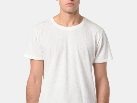 Mercer Cotton Tee in Mix White For Sale