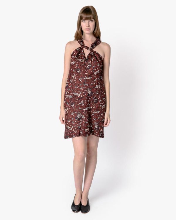 Aba Dress in Burgundy Online Sale