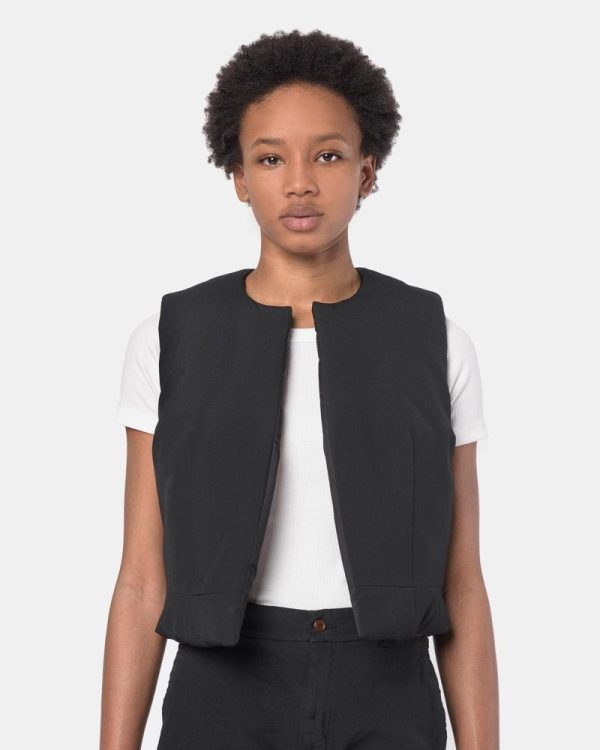 Puff Vest in Black Online now