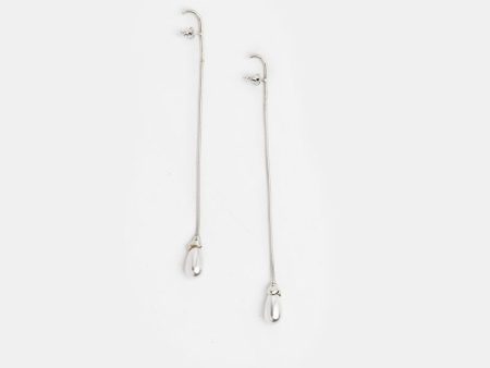 Pearl Snake Earrings in Sterling Silver Online