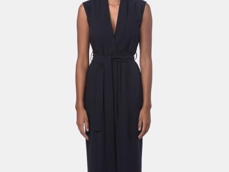 Yuri Wrap Dress in Navy Supply