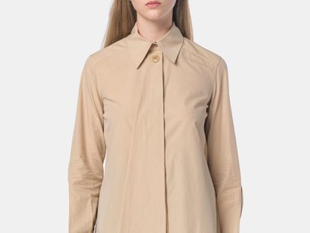 Asymmetrical Shirt in Nude For Discount