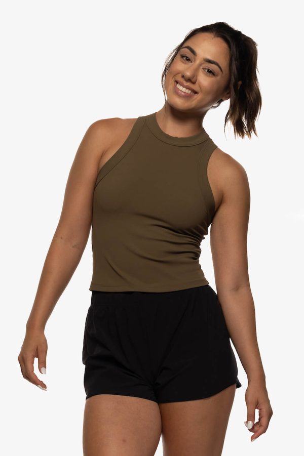 Dalia Basic Top - Khaki For Discount