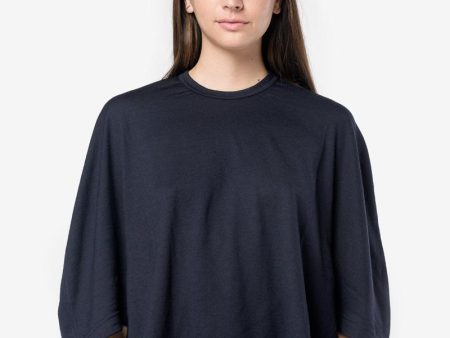 3 4 Sleeve Crop Top in Navy For Discount