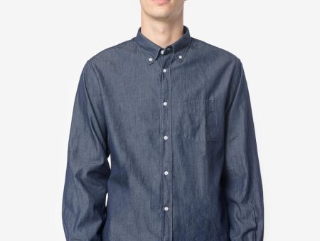 Antime Button Down Oxford in Stone Wash Online now