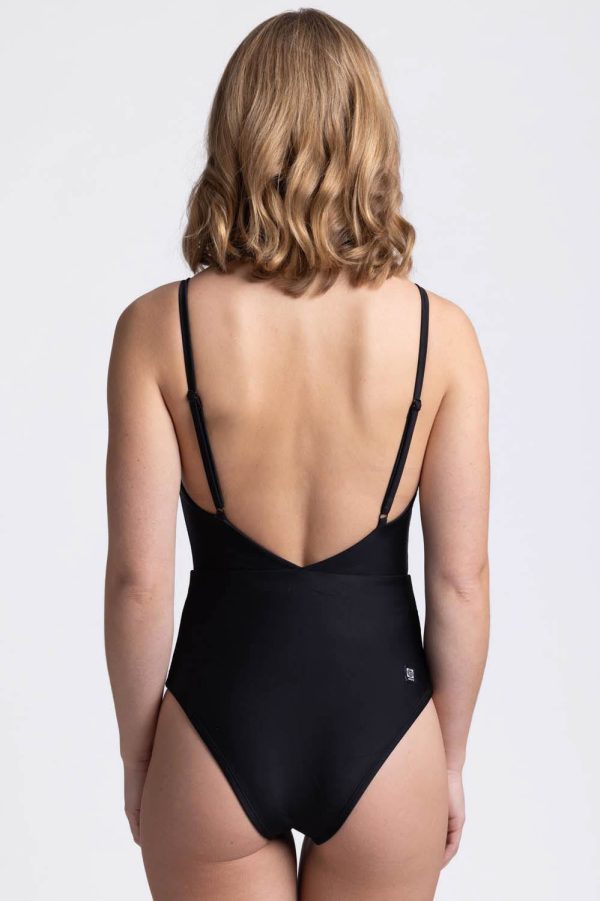 Ariana Fixed-Back Onesie - Black Discount