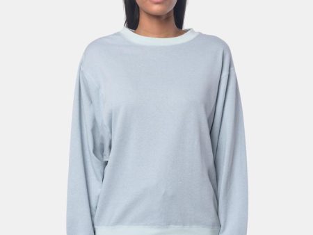 Wide Sweatshirt in Light Blue Supply