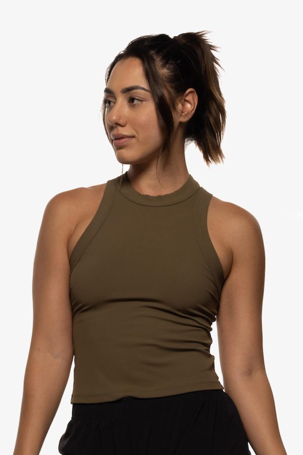 Dalia Basic Top - Khaki For Discount