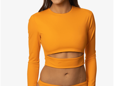 Taranaki Long Sleeved Crop Cut-Out Rashie - Harmony Online now