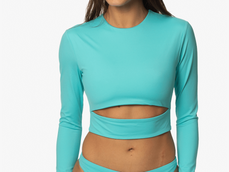 Taranaki Long Sleeved Crop Cut-Out Rashie - Manifest For Discount