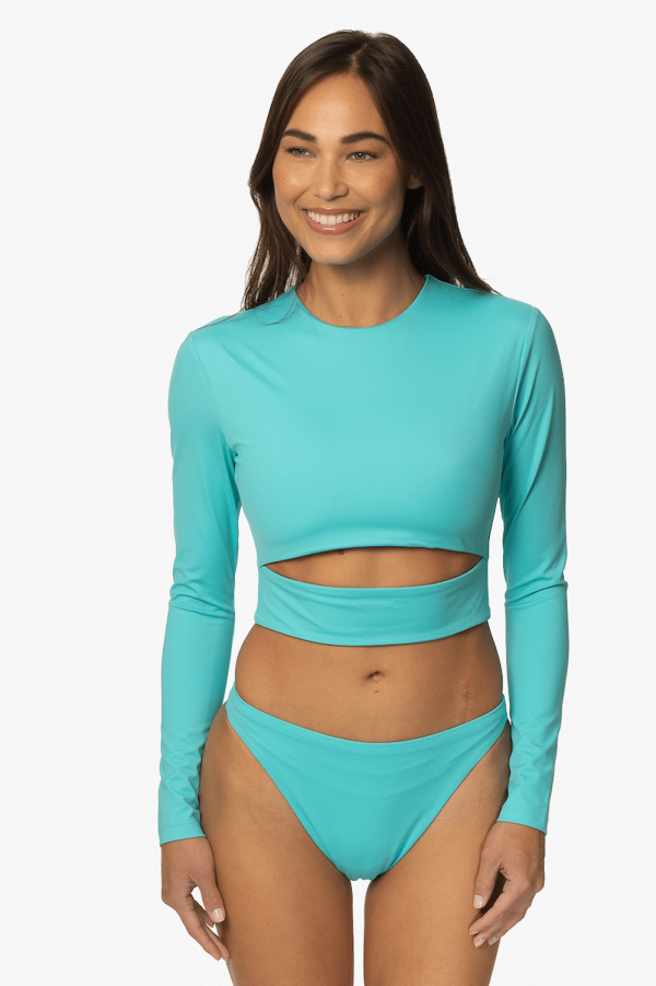 Taranaki Long Sleeved Crop Cut-Out Rashie - Manifest For Discount