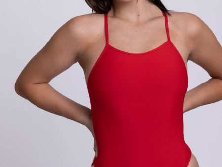 Alyssa Swim Onesie - Red Online now