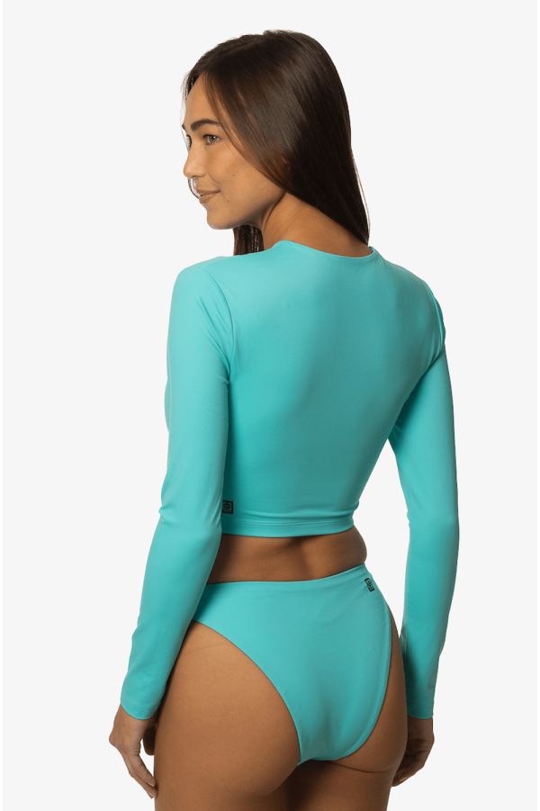 Taranaki Long Sleeved Crop Cut-Out Rashie - Manifest For Discount