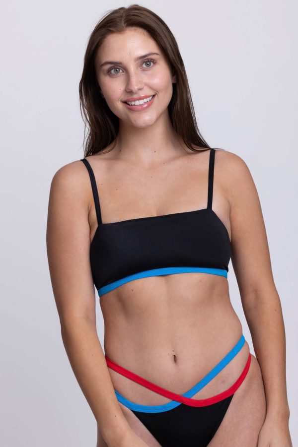 Aliya Bikini Top - Black Contrast Supply