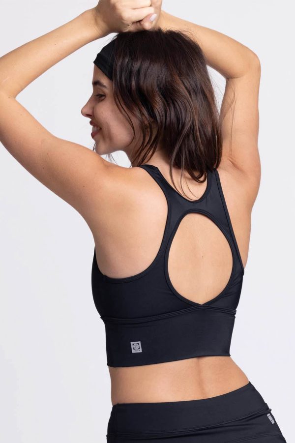 Jill Sports Bra Crop Top - Black Sale